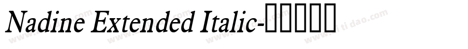 Nadine Extended Italic字体转换